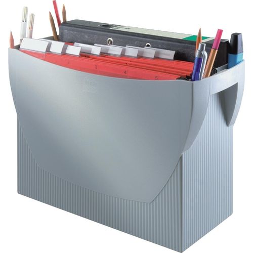 Hängemappenbox Swing für ca. 20 Mappen lichtgrau leer Packung mit 5 Stück