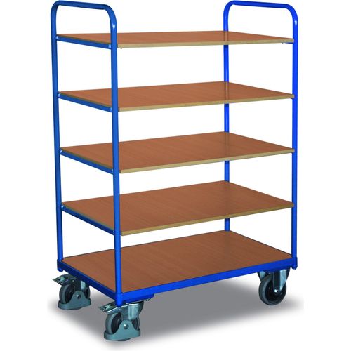 Etagenwagen - 2 Wände - 5 Etagen - (BxT) 600 x 1.000 mm - Traglast 250 kg