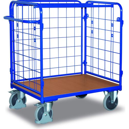 Variofit Paket-Dreiwandwagen niedrig, Ladefläche:1000x600 mm