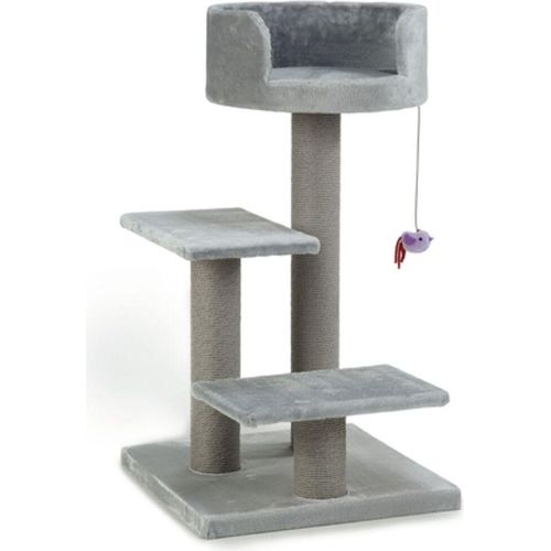 Beeztees Figo Kratzbaum - grau - 50x50x92 cm