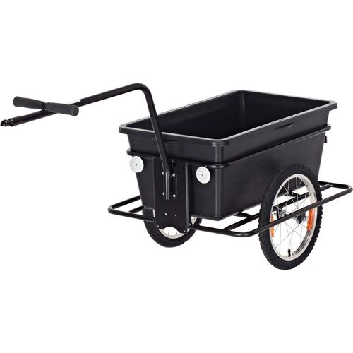 Roland Big Boy Fahrradanhänger mit Hochdeichsel, 90L Recycling-Kunststoffwanne, 16