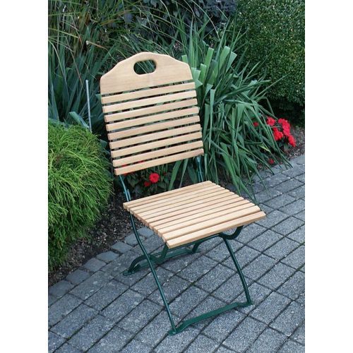 Klappstuhl Holzstuhl Gartenstuhl Stuhl 2er Set, Dunkel Grün