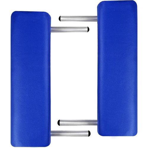 vidaXL Massageliege Klappbar 2-Zonen mit Aluminiumgestell Blau