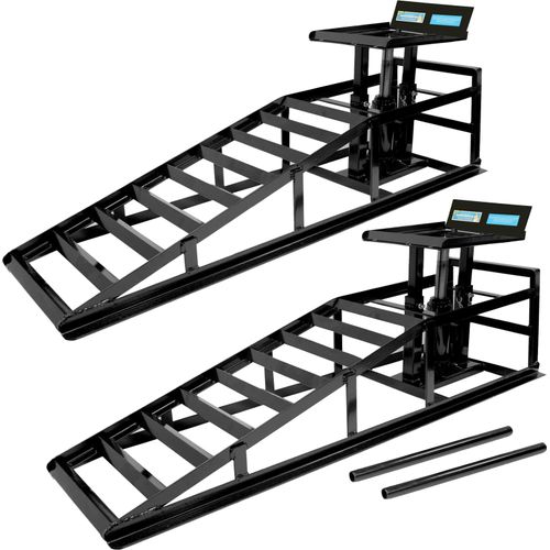 2x hydraulischer Auffahrbock Auffahrrampe Pkw KfZ Wagenheber höhenverstellbar