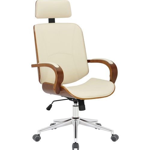 Bürostuhl HLO-CP2 walnuss/creme