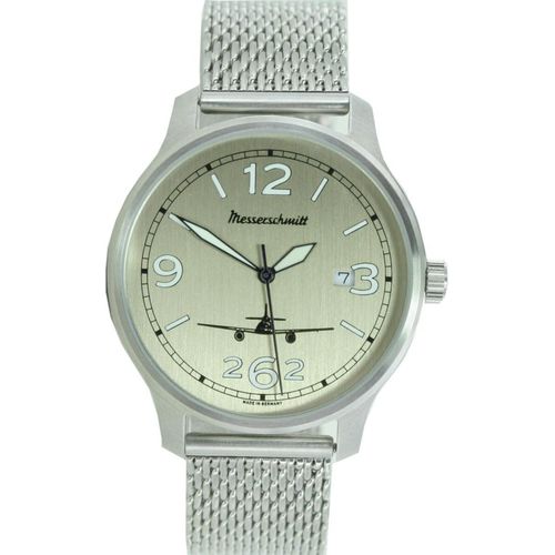 Aristo Herren Messerschmitt Uhr Fliegeruhr ME42-ALU-M Milanaise