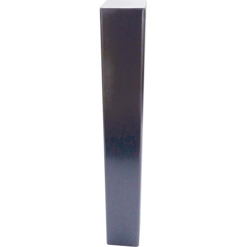Stilpoller aus Vierkant-Stahlrohr 100 x 100 mm, mit Flachkopf ortsfest, mit Bodenplatte 200 x 200 mm