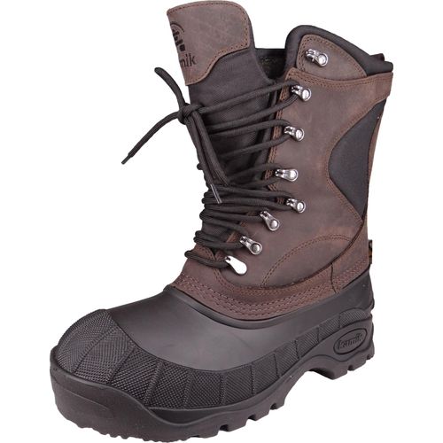Kamik Herren Stiefel Wanderschuhe Winterschuhe Cody WK0570 Braun Dark Brown Leder/Synthetik mit LOYALTY multidirektionales ProfilZylex Filz Fußbett uni S24-0041394