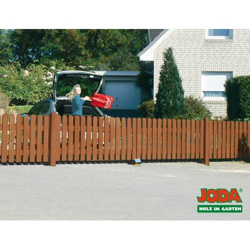 JODA Zeder Vorgartenzaun 180x80cm Zaun Holz Holzzaun Gartenzaun Walnuss Element