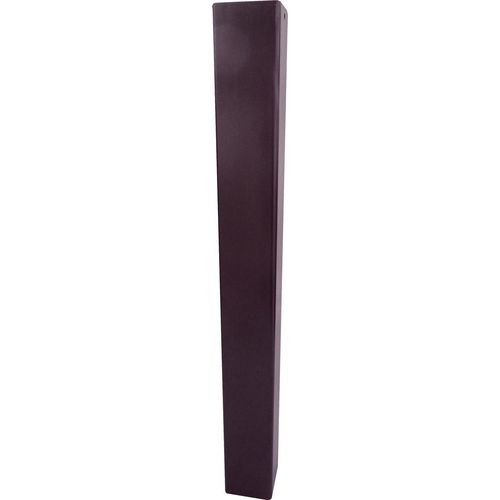 Stilpoller aus Vierkant-Stahlrohr 70 x 70 mm, mit Flachkopf ortsfest, mit Bodenplatte 100 x 150 mm