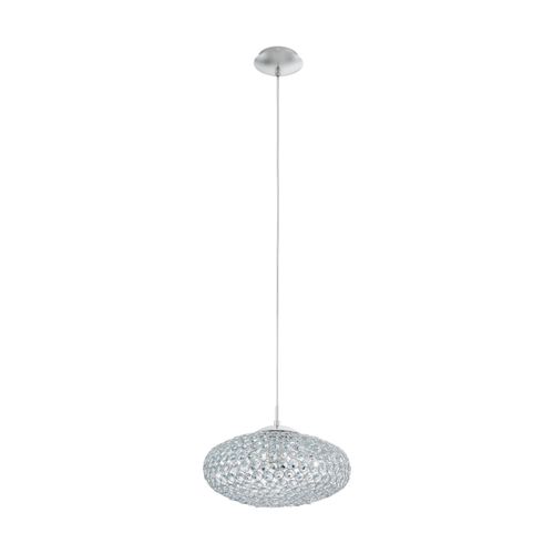 Eglo 95286 Clemente Kristall Hängeleuchte Ø 35cm Chrom Klar
