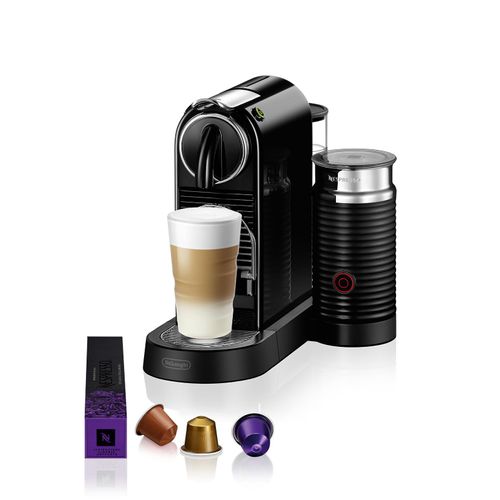 Nespresso De'Longhi Citiz EN267.BAE Kapselmaschine | Integrierter Aeroccino-Milchaufschäumer | 19 bar | Schwarz