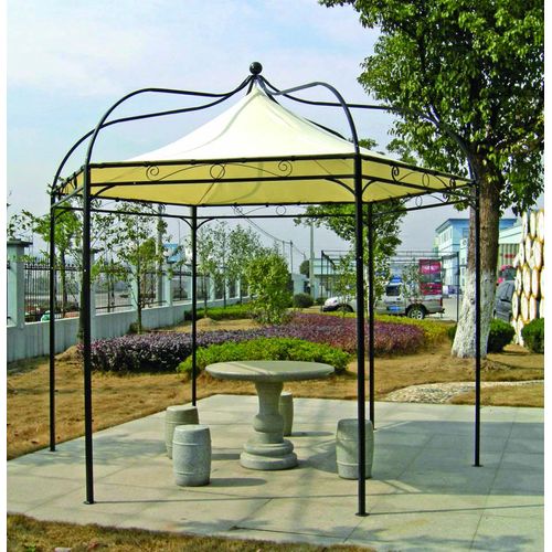 Pavillon Modena 6-eckig mit Dach ecru D:320cm