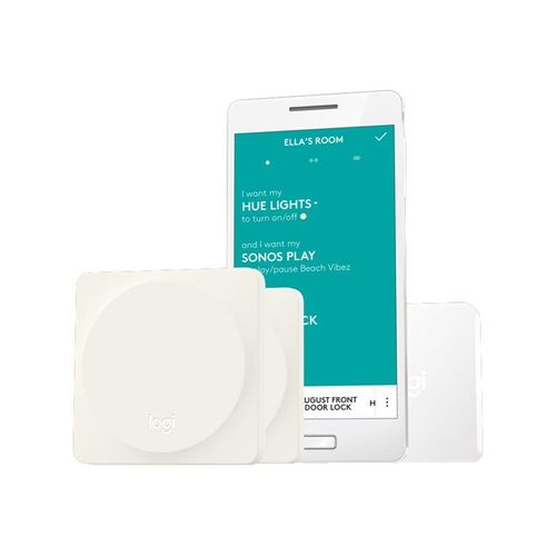 Logitech Pop Schalter (Geeignet für Hausautomatisierung Starter Pack, Smart Home Geräte in Allen Räumen per Tastendruck steuern)