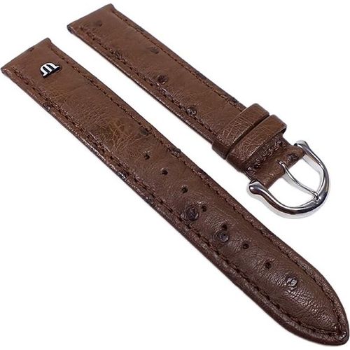 Maurice Lacroix Uhrenarmband Straußenleder Dunkelbraun 22629S, Stegbreite:18mm