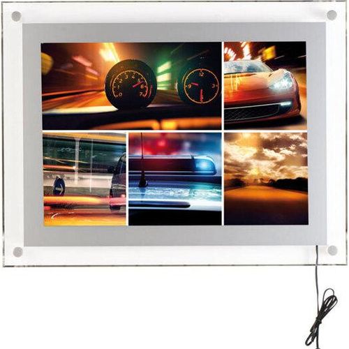 LED Leuchtrahmen Acrylic Frame, DIN A3 Silber