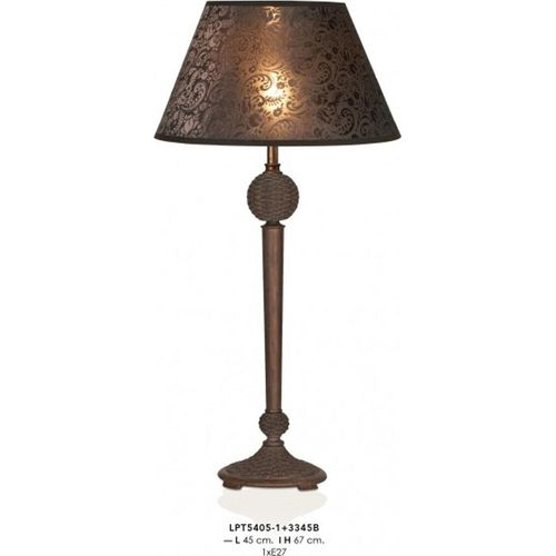 Casa Padrino Barock Tischleuchte Braun 45 x H 67 cm - Luxus Tisch Leuchte - Nostalgisch und prunkvoll