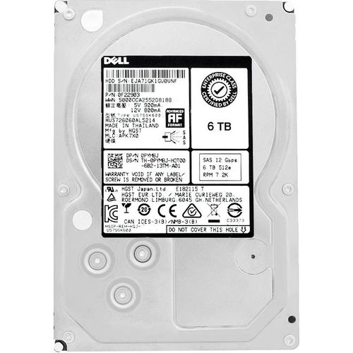Festplatte Dell HUS726060AL5214 6TB 7200Rpm Sas 3.5'' Zoll 0PYM8J