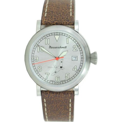 Aristo Herren Messerschmitt Uhr Fliegeruhr ME163-SIL Leder