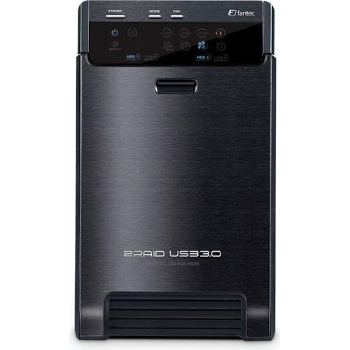 FANTEC QB-X2US3R Externes 2-fach Festplattengehäuse schwarz