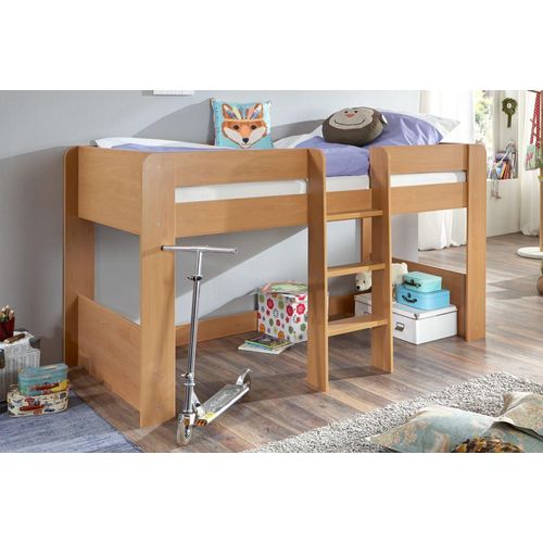 Hochbett ANDI 1 Kinderbett Spielbett halbhohes Bett Buche