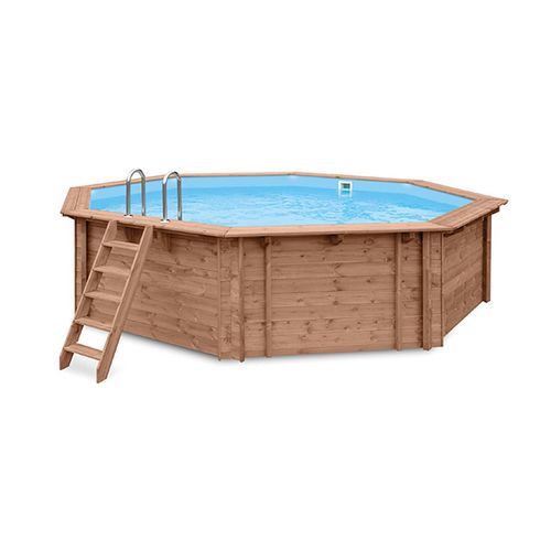 Interline Holzpool Bali Set 3/ 8-eckig/ Durchmesser ca 530 cm/ Höhe 136 cm