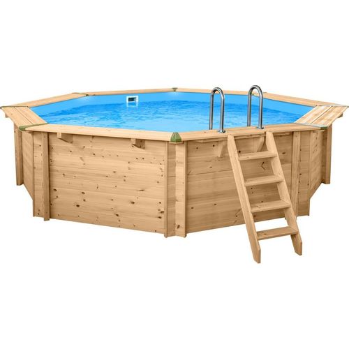 Holzpool Bali ø 5,30 m, Tiefe 136 cm (8-Eckig) POOLSET 2