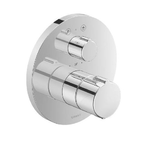Duravit Fertigmontage-Set C.1 für Unterputz-Brausethermostat, mit Ab-/Umstellventil, rund chrom