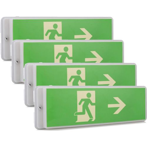 4er-Set LED Notbeleuchtung Fluchtwegleuchte Notlicht Notleuchte Notausgang NV52