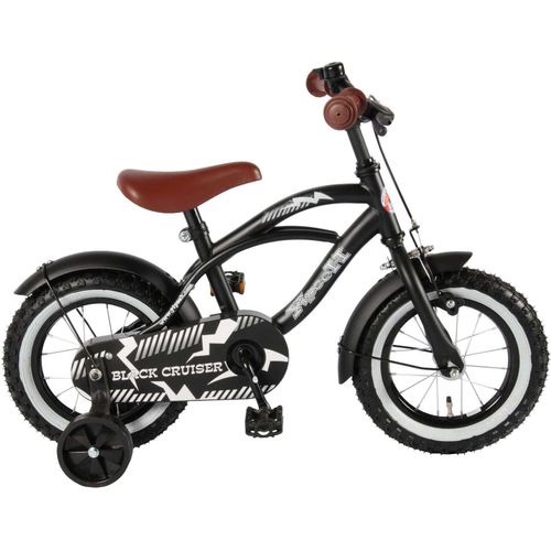 Volare Black Cruiser Kinderfahrrad - Jungen - 12 Zoll - Schwarz