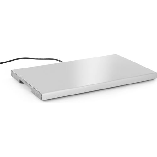 Warmhalteplatte GN 1/1 Aluminium Leichte Ausführung, ideal für den mobilen Einsatz Platte aus eloxiertem Aluminium, Basis isoliert Heitzt automatisch auf 95° C 530x325x(H)25 mm 230 V 190 W