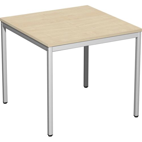 Konferenztisch, gerade, verschiedene Größen und Farben, Farbe Nachbildung Ahorn, Größe Tischplatte:80 x 80 cm