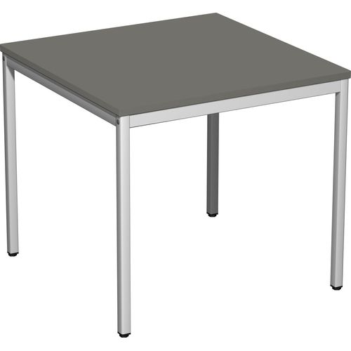 Konferenztisch, gerade, verschiedene Größen und Farben, Farbe Nachbildung:Graphit, Größe Tischplatte:80 x 80 cm