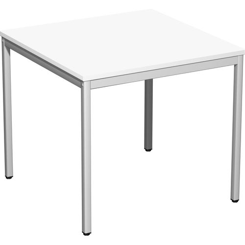 Konferenztisch, gerade, verschiedene Größen und Farben, Farbe Nachbildung:Weiß, Größe Tischplatte:80 x 80 cm