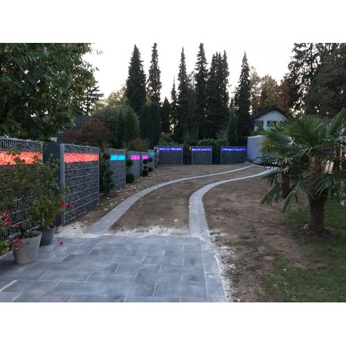 8134 Gabionen Leuchte LED 230 Volt 360 Grad 2 x 0,9 meter Grün