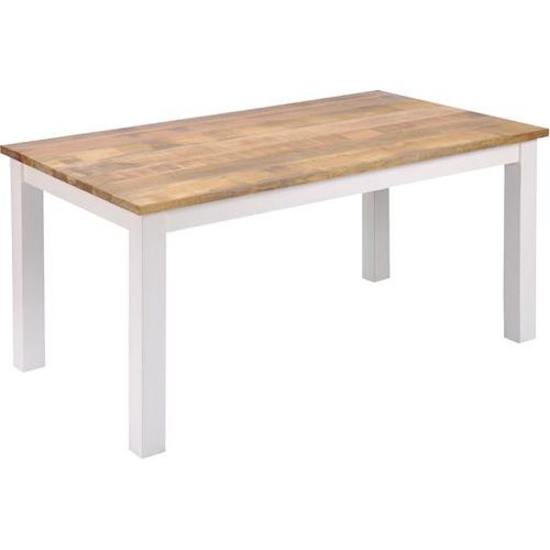 Esstisch 140x90cm 'Nizza' Mango weiß natur