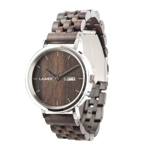 LAiMER Uhr Herren 0063 Raúl Sandelholz, Edelstahl, Automatik