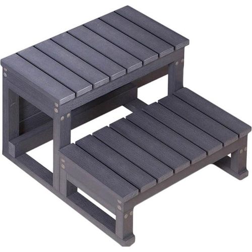 HOME DELUXE - Outdoor Whirlpool Treppe MASI - Maße Maße: 62 x 54 x 40 cm I Whirlpool Stufen, Treppe, Wirlpool Einstieg