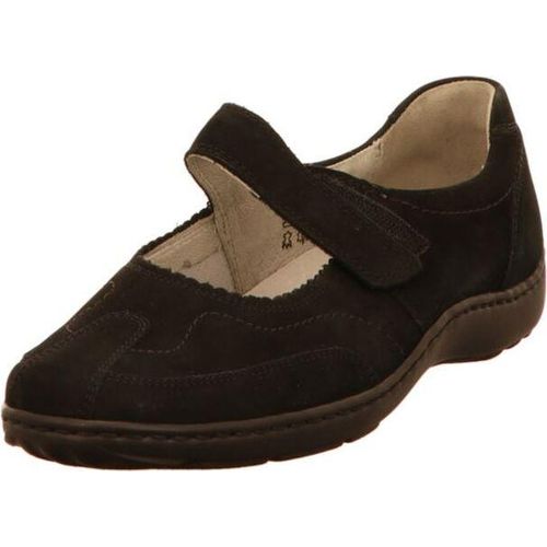 Waldlaeufer Damen Slipper Sportlich Bequem schwarz