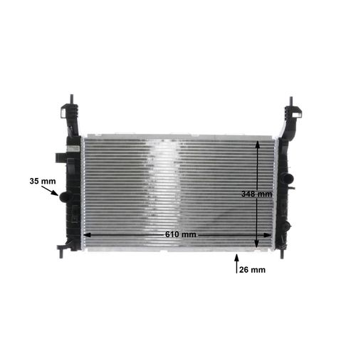 Kühler, Motorkühlung BEHR von Mahle (CR 1498 000S) Wärmetauscher Kühlung Motorkühler
