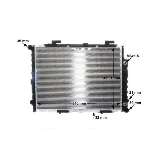 Kühler, Motorkühlung BEHR von Mahle mit Zubehör (CR 2204 001S) Wärmetauscher Kühlung Motorkühler