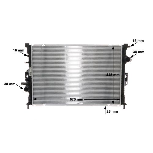 Kühler, Motorkühlung BEHR von Mahle (CR 1748 000S) Wärmetauscher Kühlung Motorkühler