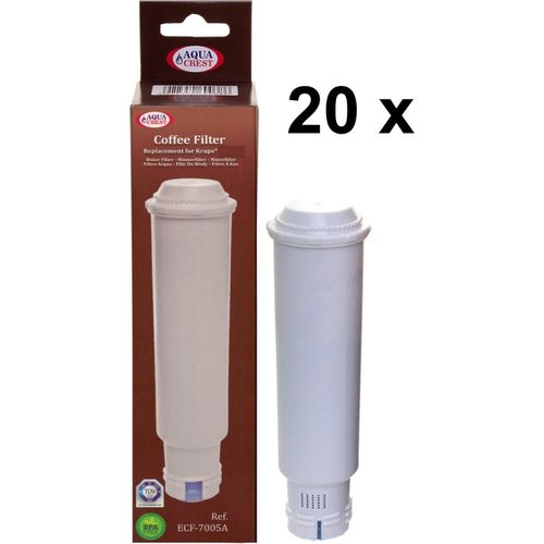20 x Wasserfilter AquaCrest AQK-05 kompatibel mit Krups© F088 01 461732 Sparpaket