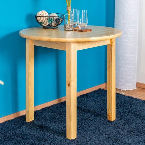 Massivholz Esstisch 80x80 cm Kiefer, Farbe: Natur