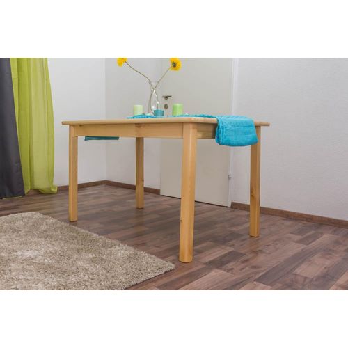 Massivholz Esstisch 130x80 cm Kiefer, Farbe: Natur