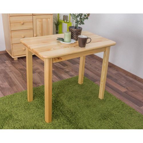 Massivholz Esstisch 90x55 cm Kiefer, Farbe: Natur