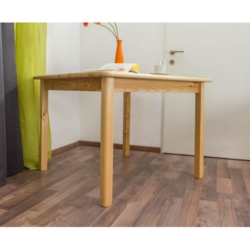 Massivholz Esstisch 100x100 cm Kiefer, Farbe: Natur