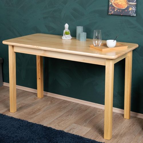 Massivholz Esstisch 120x60 cm Kiefer, Farbe: Natur