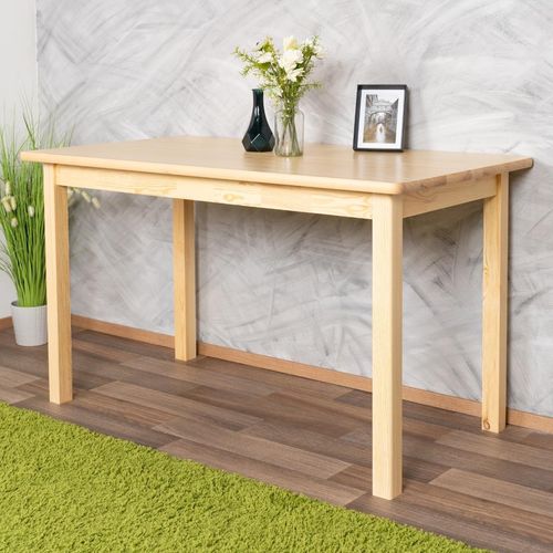 Massivholz Esstisch 70x130 cm Kiefer, Farbe: Natur