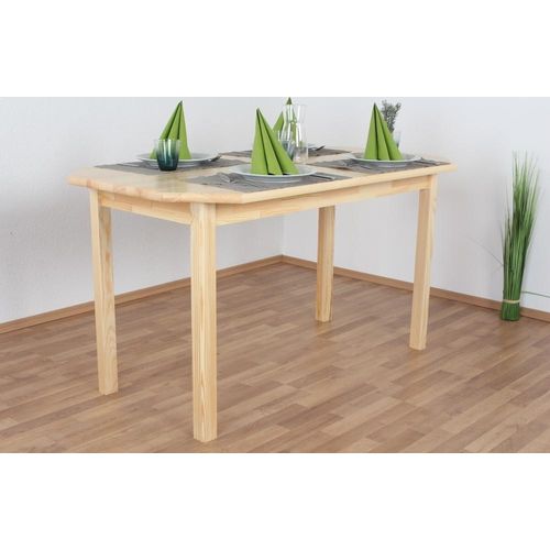 Massivholz Esstisch 75x140 cm Kiefer, Farbe: Natur